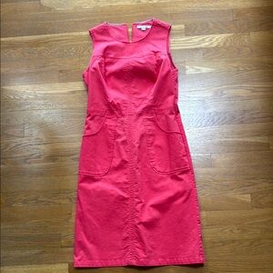 Boden Pink Sleeveless Sheath Dress Crew Neck Casual